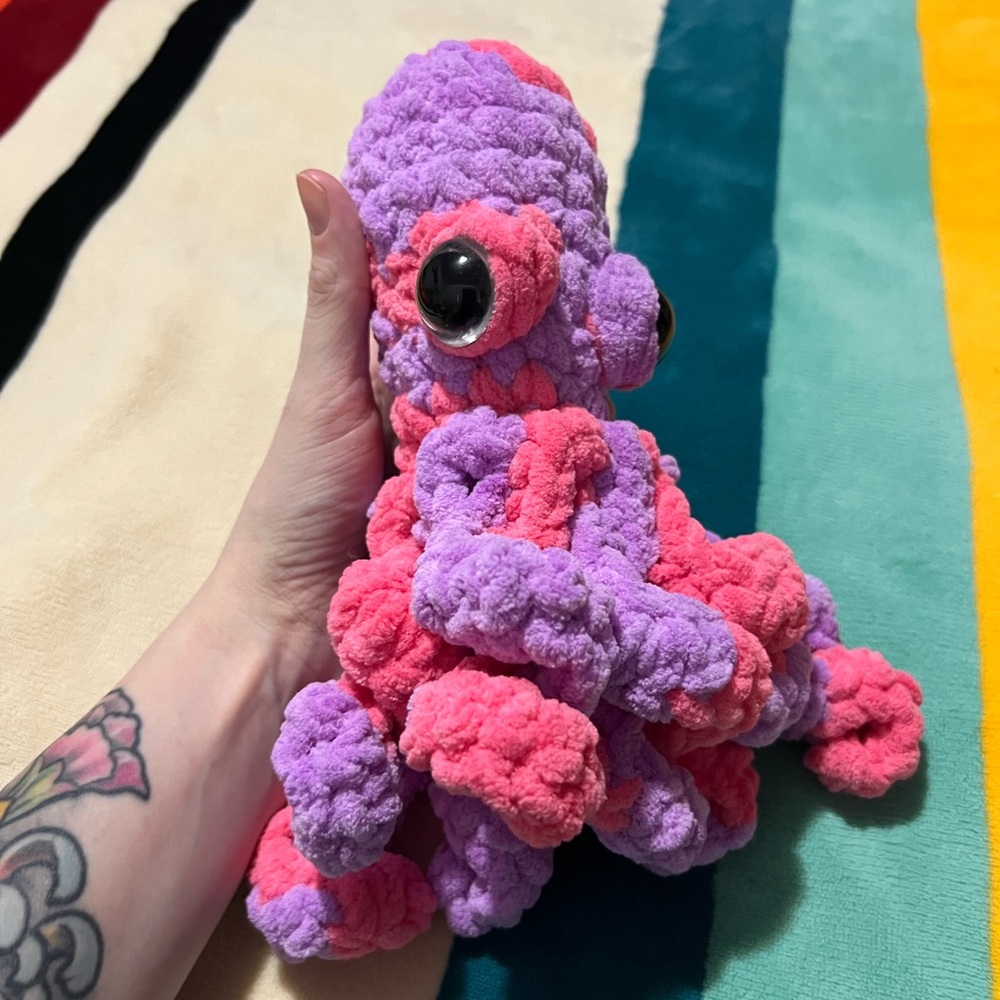 Plush Crocheted Octopus π - Picture 5 of 13